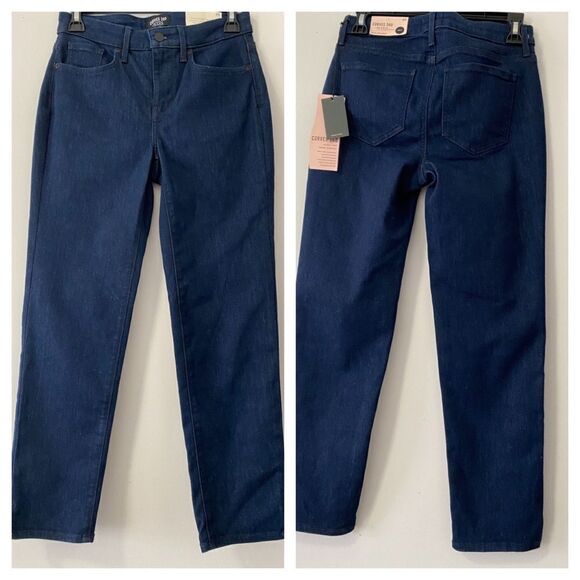 Slim Straight Ankle Jeans in Curves 360 Denim With Side Slits - Picture 2 of 9